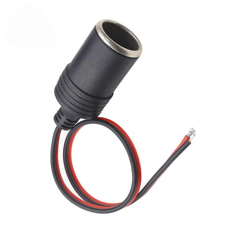 Car cigarette lighter female base socket high power pure copper car charger base female base socket extension cord cigarette lighter female base 30CM