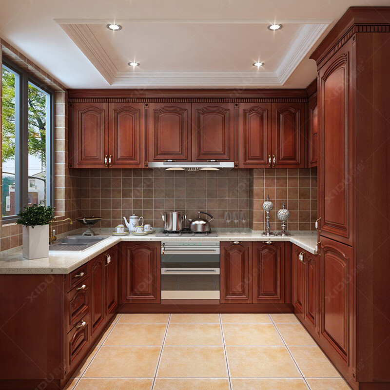 Huili De Foshan high-end whole house manufacturer 304 stainless steel cabinets whole house design stainless steel cabinets European style 3 (base cabinets) 304 stainless steel anti-fingerprint double-layer cabinets 3