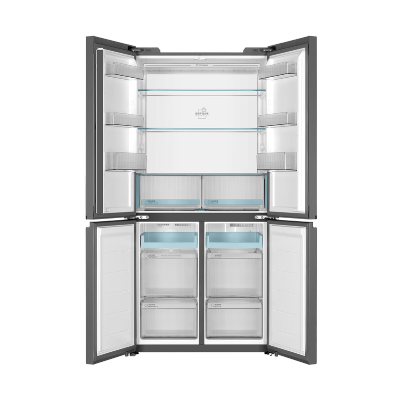 Haier 518L refrigerator 594mm professional ultra-thin zero-embedded cross-door refrigerator cross-door household refrigerator first-class energy efficiency variable frequency air-cooled frost-free refrigerator dry and wet separate storage + EPP ultra-clean system + three-speed variable temperature
