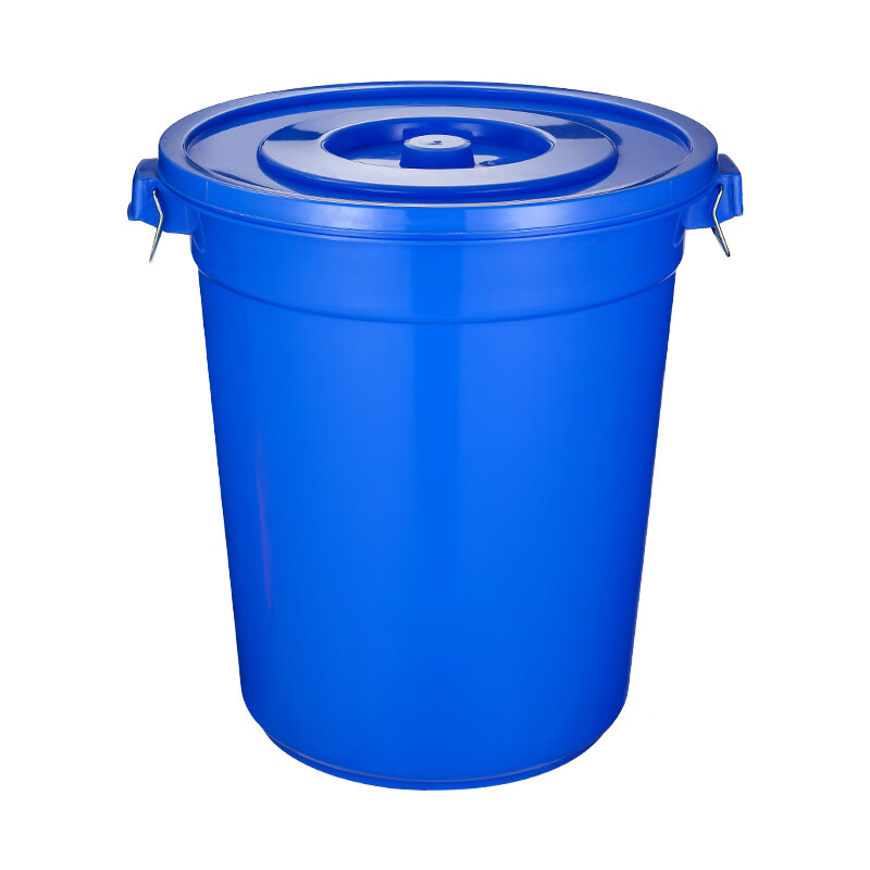 Large round trash can outdoor sanitation industrial thickened trash can commercial canteen kitchen special trash can 120 liter bucket (without lid) white