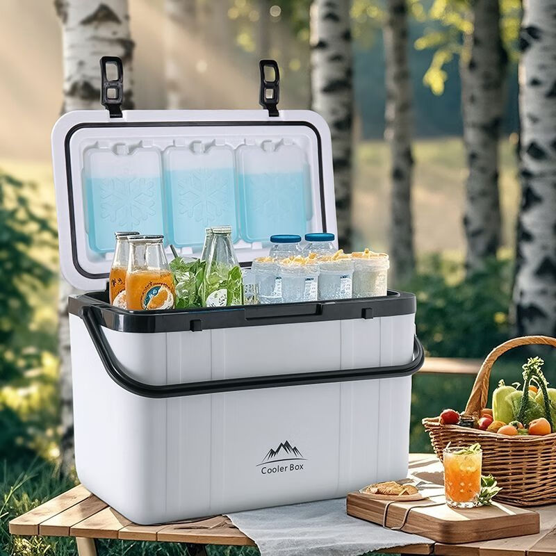 XMSJ Car Car Refrigerator Insulation Box Commercial Stall Refrigeration Outdoor Camping Food Cooling and Fresh Fishing Universal Panda-Black and White Long-lasting Insulation/Hot and Cold Use 8 Liters Free 1 Removable Ice Plate + 5 Ice Bags