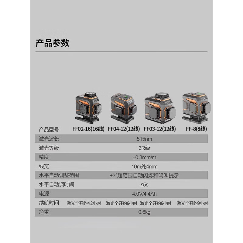 Dongcheng High Precision Level Green and Blue Light Tile Measurement Tool FF-8L