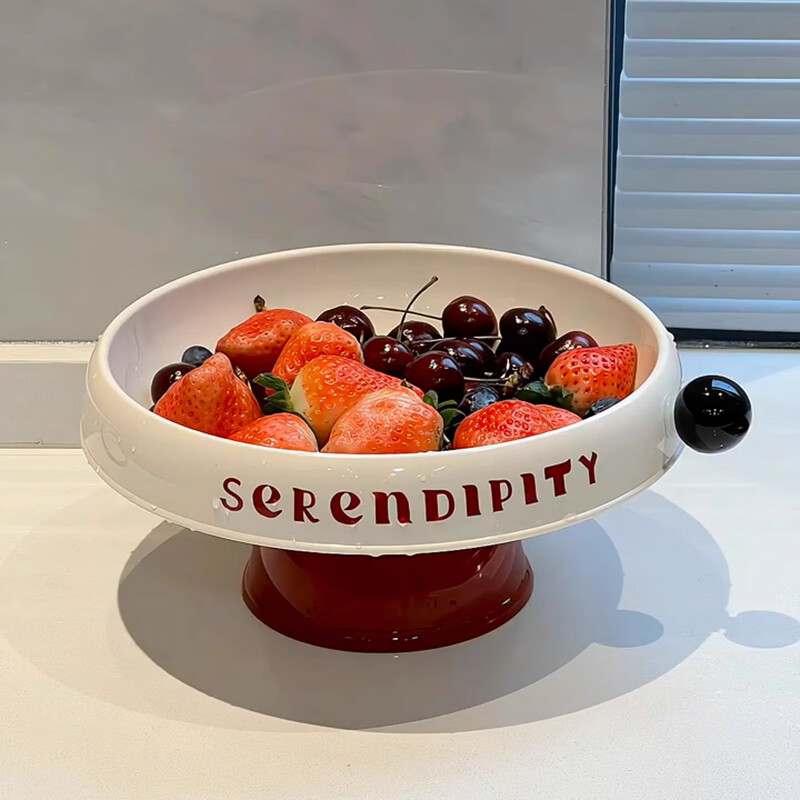 Baijie light luxury tall fruit tray living room home coffee table snack display tray fruit basin high-value candy dried fruit box