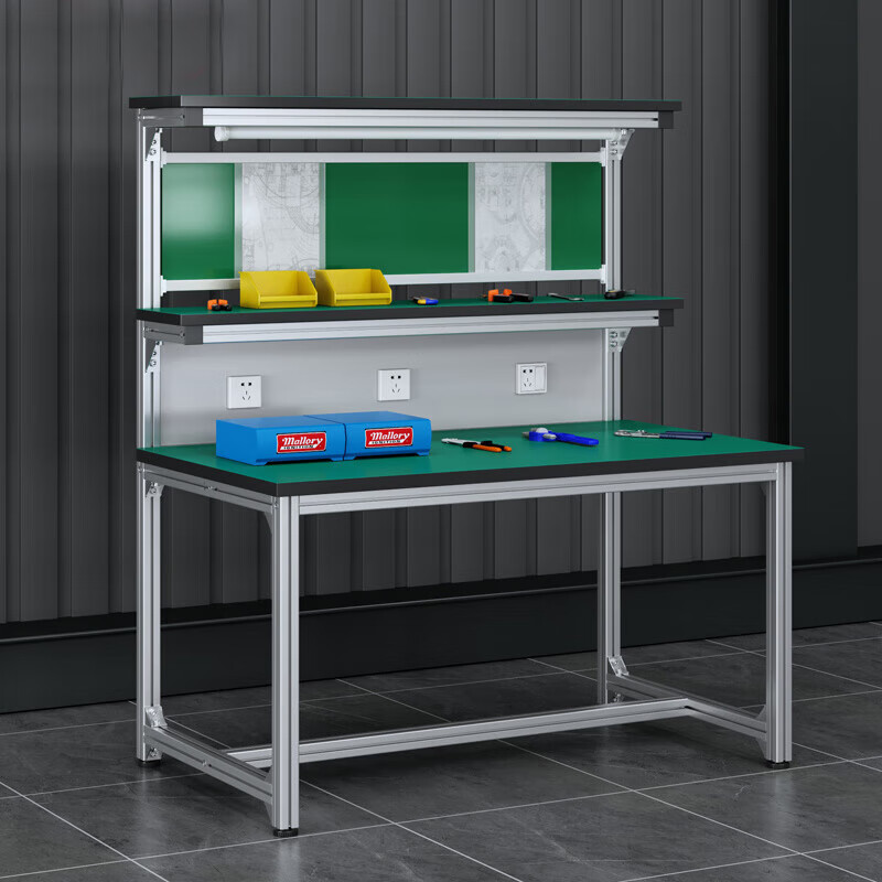 Kegan diy aluminum alloy anti-static workbench aluminum profile operating table computer table workshop factory assembly line assembly table repair table can be customized including accessories 1200*800*1600