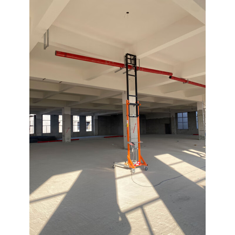Fire pipe lift ventilation pipe installation lift electric lifting platform can be equipped with six-wheel 220v remote control. Height: 2.5 meters to 4.5 meters. Load capacity: 320KG