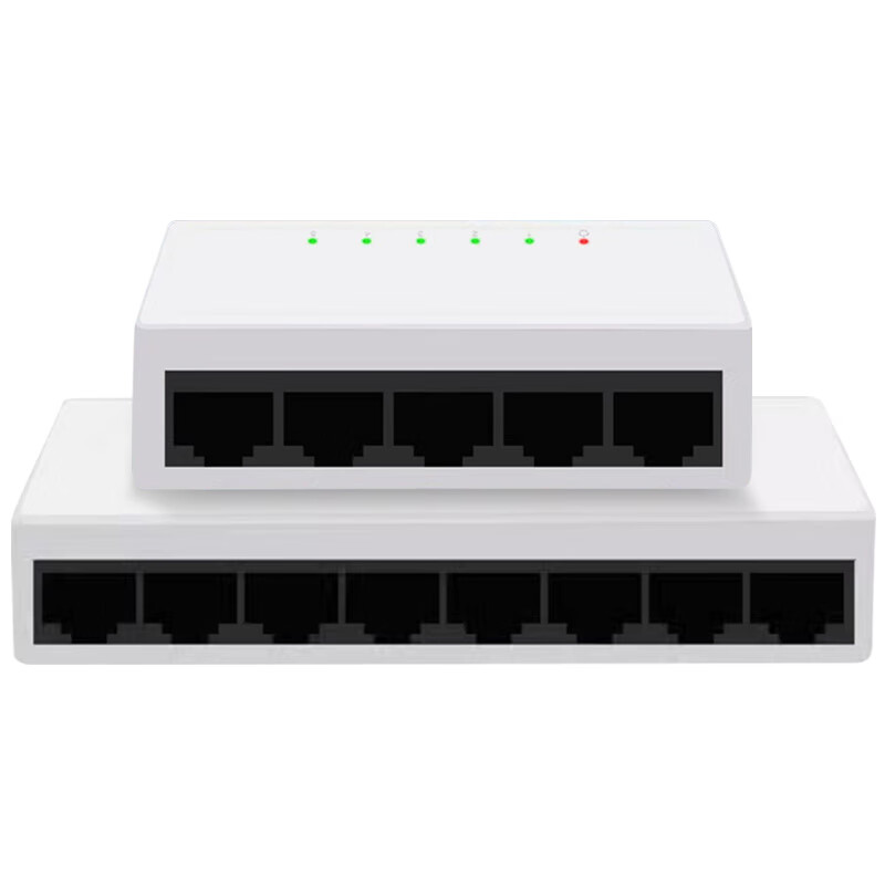 TENGFEI 5-port 100M eight-core switch, five-port network cable network splitter, home dormitory monitoring fool-type router splitter, compatible with Gigabit