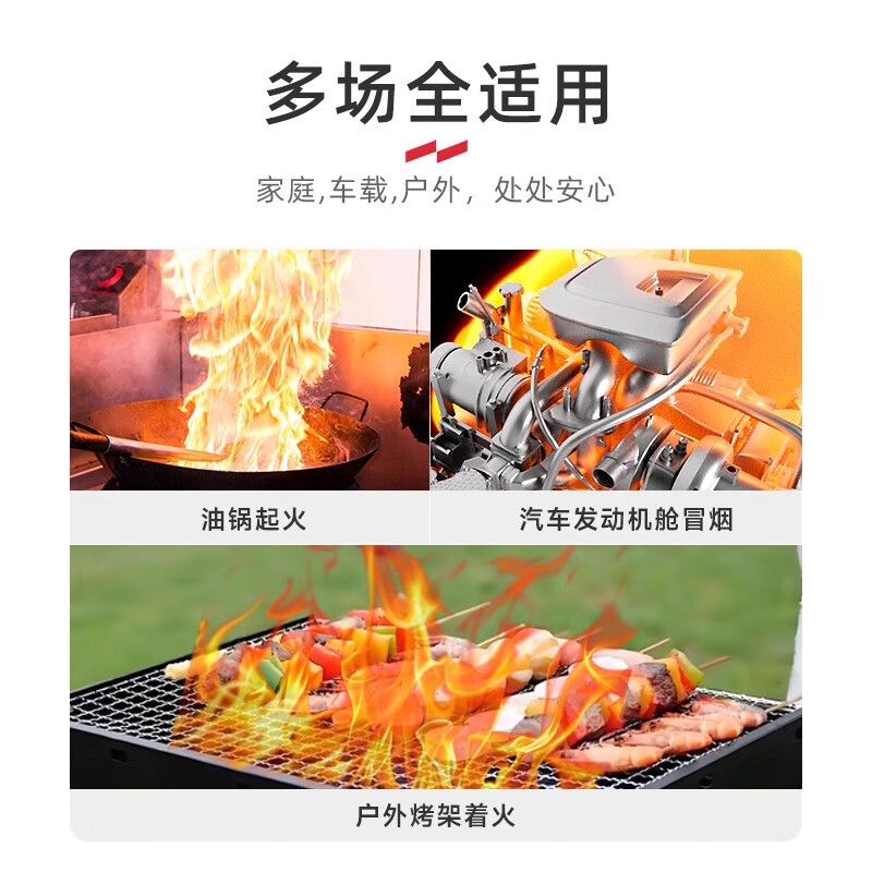 Fire-fighting blanket, fire-fighting certification, fiberglass cloth, silicone fire-proof blanket for home kitchen, commercial fire, upgraded full set for family of three (2 pcs + 1 pc)