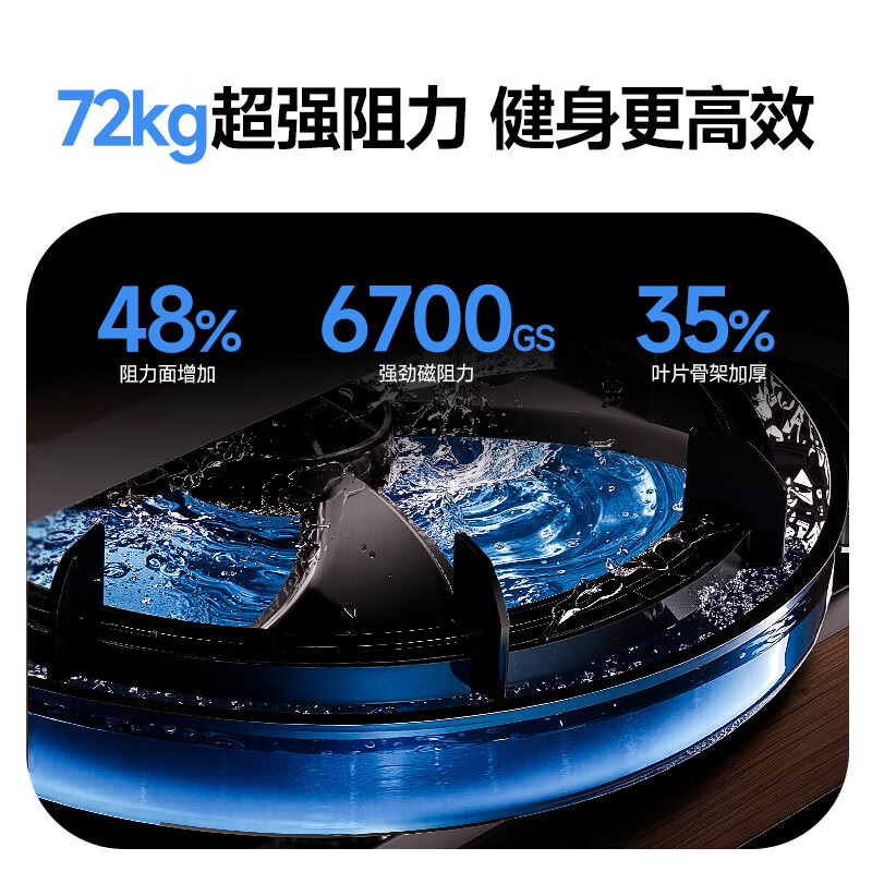 YPOO rowing machine home self-generating water resistance magnetic control intelligent adjustment fitness equipment indoor foldable Ark V6 newly upgraded 16 blades-self-generating/foldable