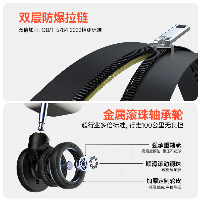 Han passenger suitcase large capacity storage trolley bag men and women small boarding code box difference travel suitcase student leather PC Rose White丨Platform Selection丨Most customers choose 24 inches regular version/check-in box/5-10 days travel