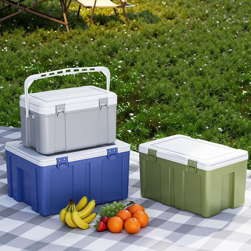 XMSJ insulated box refrigeration 72 hours commercial stall vehicle outdoor large-capacity thickened food fresh-keeping and cold-keeping refrigerated box *45L four-buckle/lid box separation 60*38.5*3