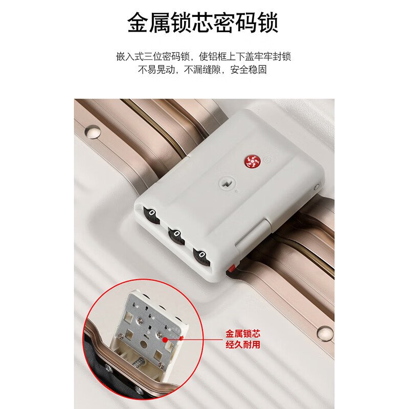 Kangaroo (KANGAROO) aluminum frame suitcase, small, airplane-friendly, aluminum alloy trolley case, high-looking, durable, hard-shell PC anti-fall suitcase, metallic gray - thickened and reinforced - can seat one person, 20-inch boarding case - business trip