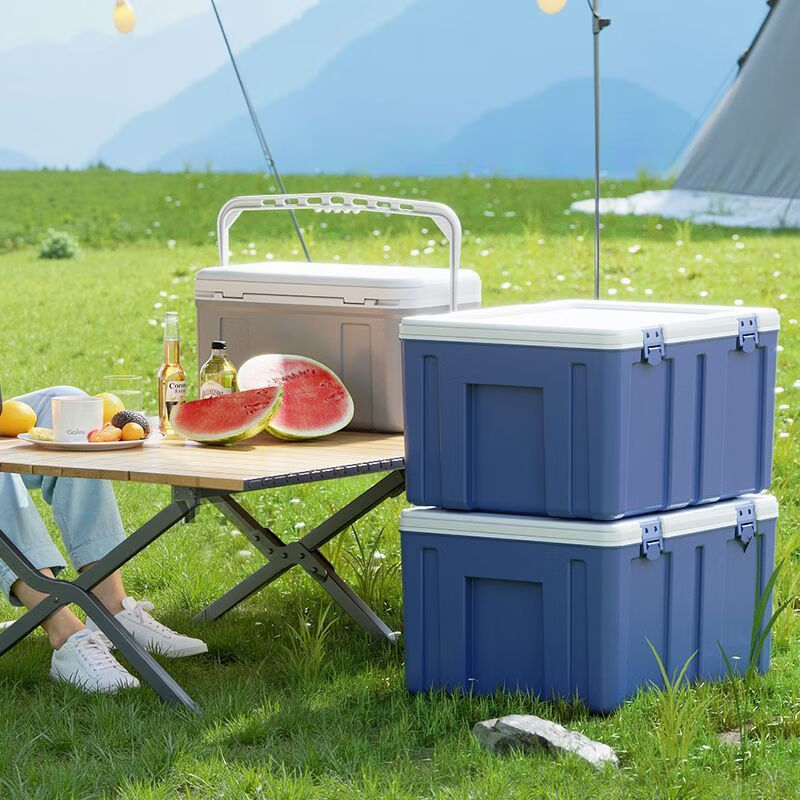 XMSJ insulated box refrigeration 72 hours commercial stall vehicle outdoor large-capacity thickened food fresh-keeping and cold-keeping refrigerated box *45L four-buckle/lid box separation 60*38.5*3