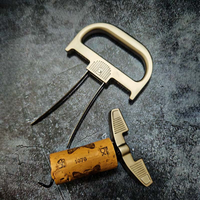 SATWARM American old wine bottle opener ah-so clip-type old wine knife wine opener red wine opener American old wine bottle opener genuine cowhide gift box