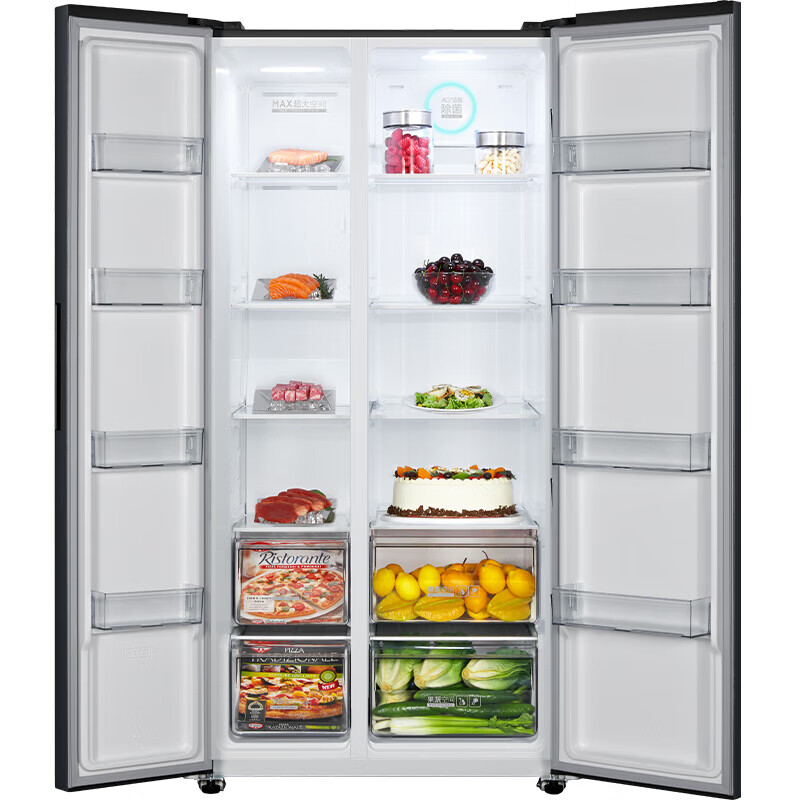 Homa 699 liter ultra-large capacity household refrigerator first-class intelligent dual-frequency energy-saving energy-saving air-cooled frost-free AG+ blue crystal sterilization double door side-by-side two-door refrigerator