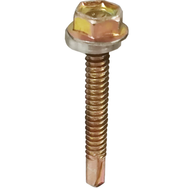 Bingyu national standard M5.5 external hexagonal drill tail wire self-tapping screw self-drilling dovetail screw galvanized color steel tile nails M5.5*19mm (full box of 6000 pieces)