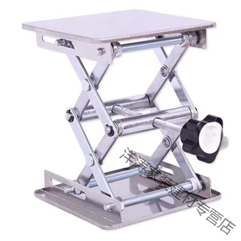 Laboratory stainless steel manual lifting platform small household lifting table level meter new instrument stainless steel lifting table 300*300