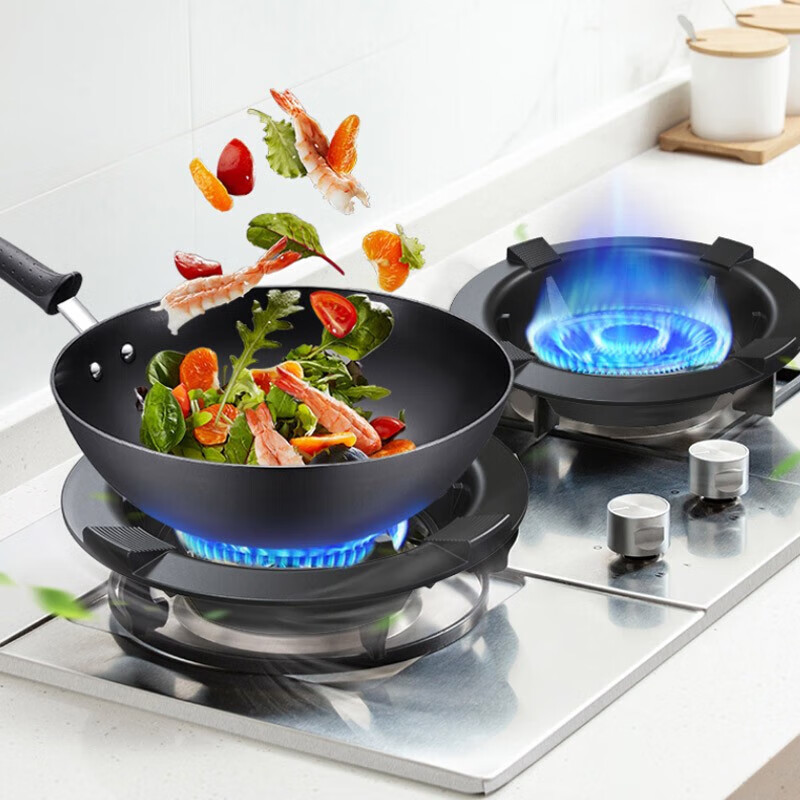 Fully suitable heavy-duty cast iron gas stove flame hood gas stove windproof energy-saving hood pot rack five-claw universal stove anti-slip bracket
