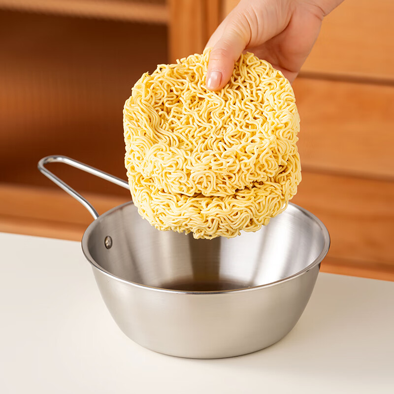 Onlycook household 304 stainless steel instant noodle bowl with lid and handle large capacity noodle pot small soup pot soup bowl