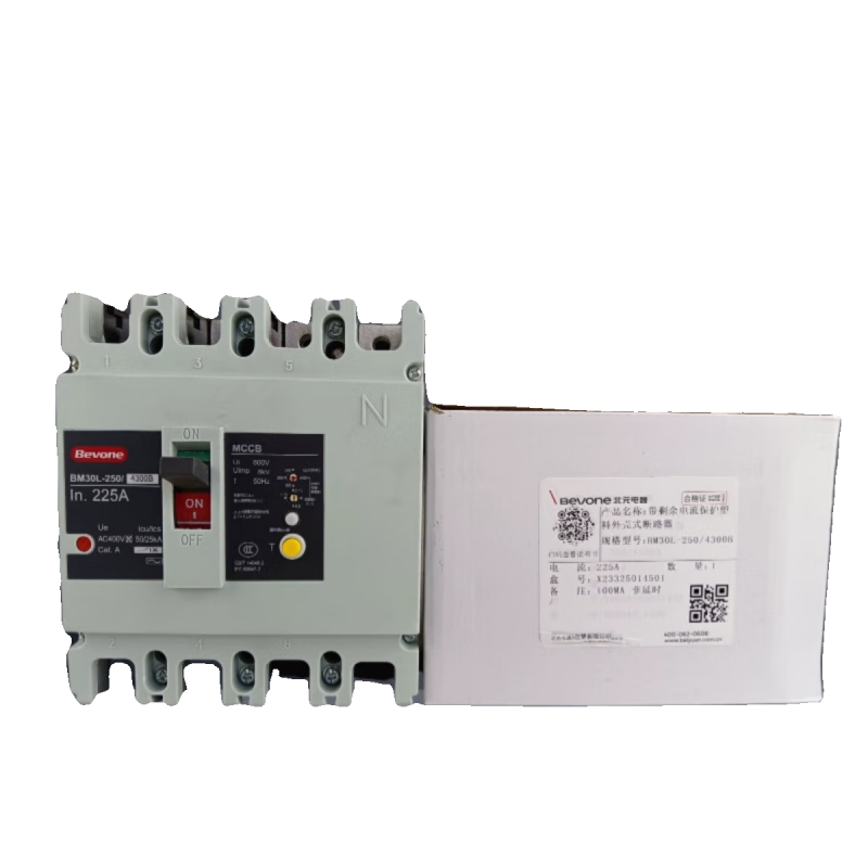 Beiyuan Electric-250/4300B Molded Case Leakage Circuit Breaker 125A 400A 630A Main Breaker 225A BM30L-250/4300B
