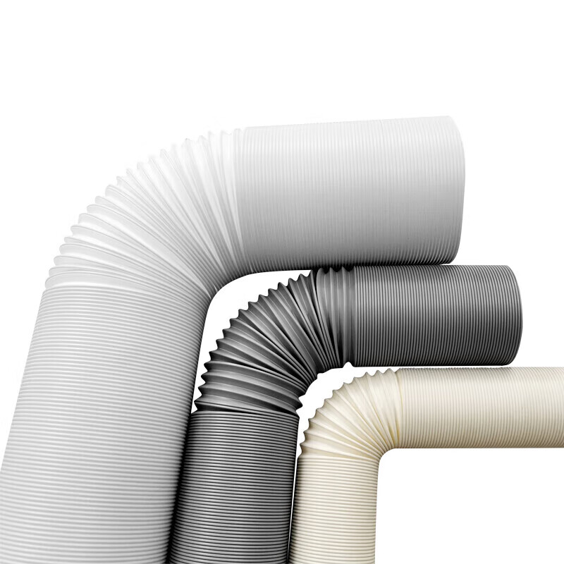 P shaped air duct folding universal ventilation duct high temperature resistant steel wire telescopic exhaust hose 150m light gray inner diameter 160mm outer 172mm 4 meters