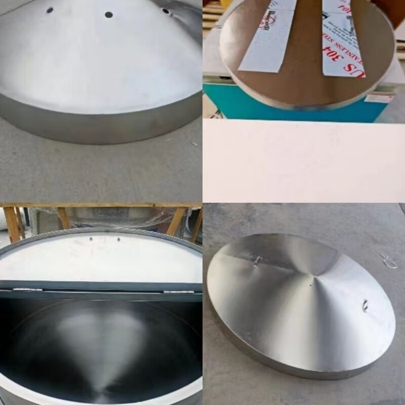 Ye Yu customized thickened stainless steel large wok steamer large cover overall double-open shape hotel canteen cylinder cover top cover 85 cm tapered lid