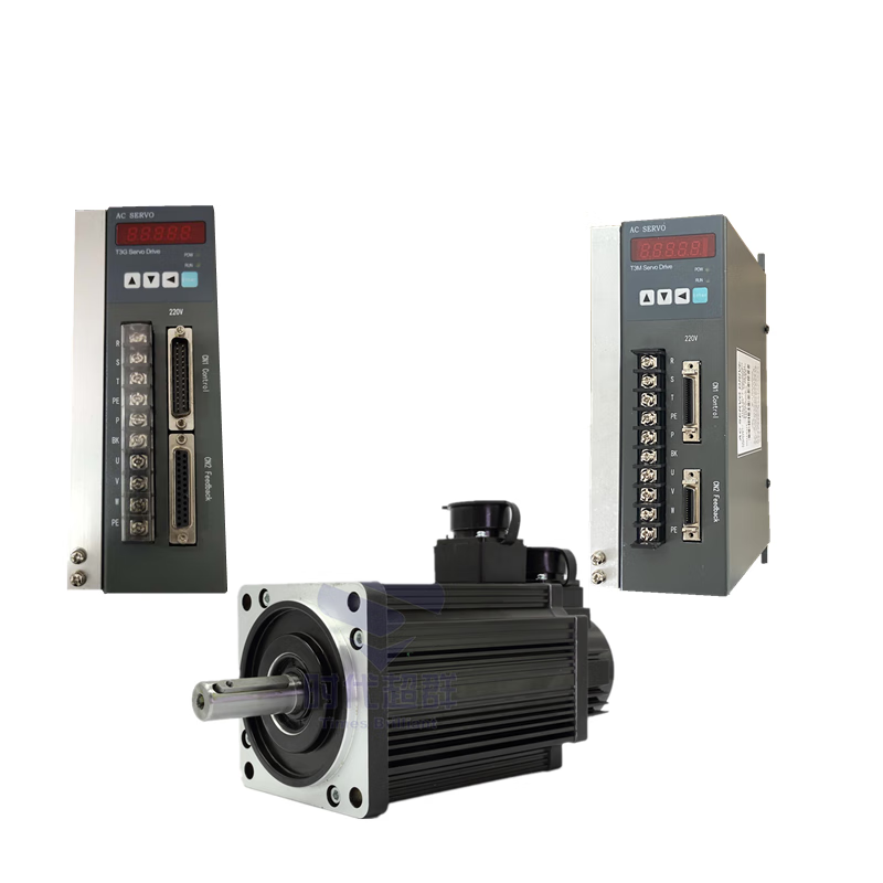Yue Changsheng Times Chaoqun 60/80/110/130 flange servo motor set driver 400W750W1500 130 flange 1KW2500 turn 4NM vertical brake 24V