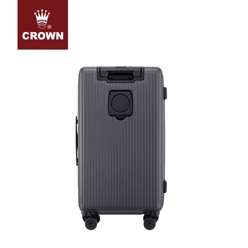 CROWN suitcase password trolley case large capacity universal wheel student suitcase CF2021H graphite black 25 inches