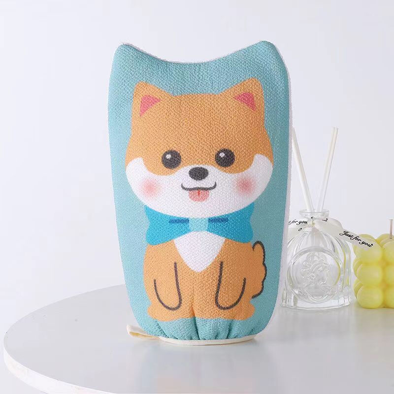 Xingfang Shiba Inu bath towel for men and women painless mud bath artifact children's bath towel 10A antibacterial back rub gloves