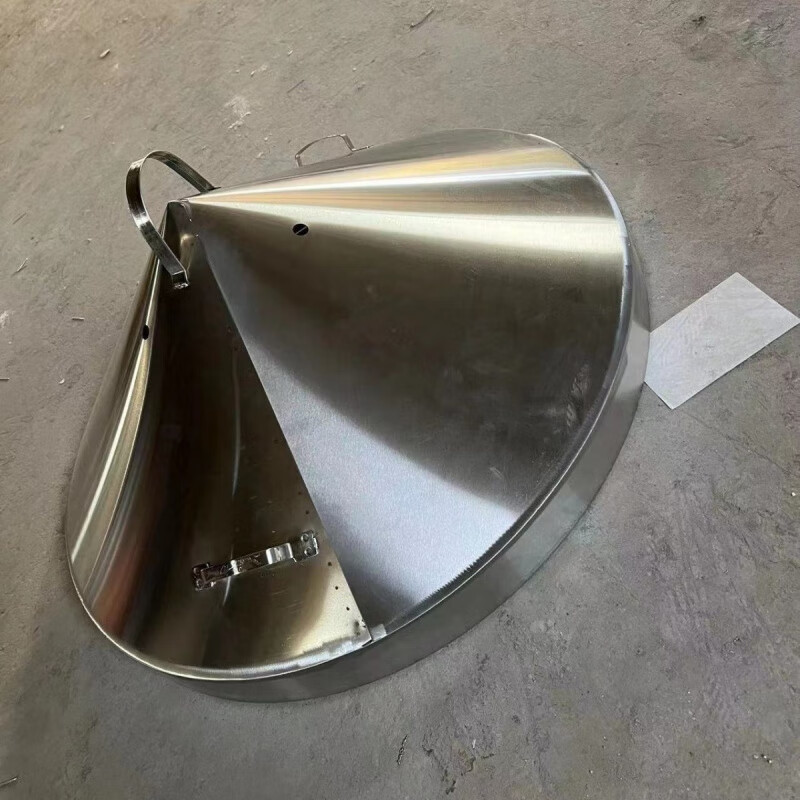 Ye Yu customized thickened stainless steel large wok steamer large cover overall double-open shape hotel canteen cylinder cover top cover 85 cm tapered lid