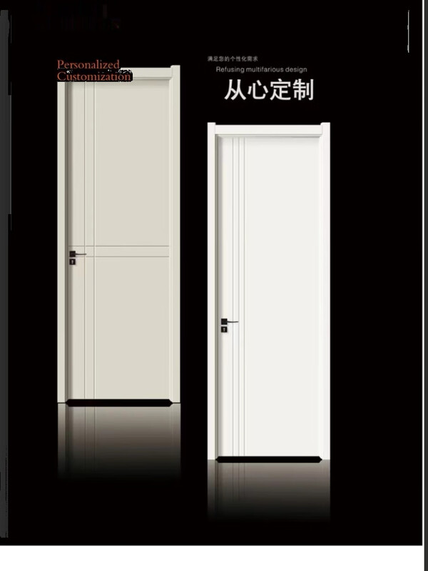 Hangzhou custom bedroom door solid wood composite French retro paint door unpainted wooden door cream style indoor set door solid wood multi-layer