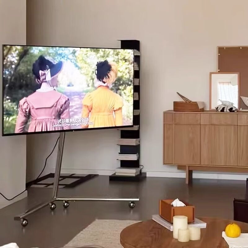 Suitable for ProPre Silver Wing TV mobile stand 65/75/85 inch TV stand movable living room villa home out of Silver Wing - silver complete model 40-70 inches + roller