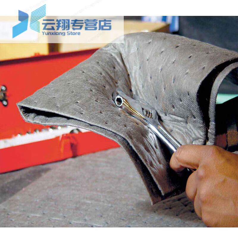 Oil absorbent cotton industry, general chemical absorbent cotton, strong acid and alkali liquid absorbent cotton, hazardous chemical corrosiveness 400*500*2mm 100 sheets/box