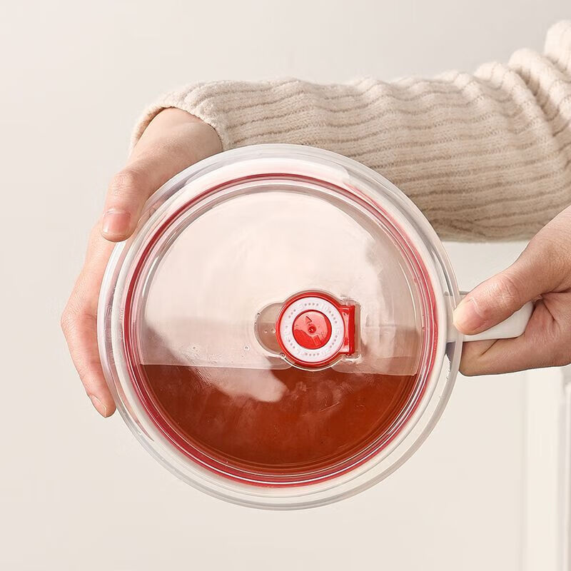 Ceramic instant noodle bowl with lid lunch box office worker lunch box microwave oven special sealed soup bowl fresh-keeping bowl with handle milky white cat 6 inches