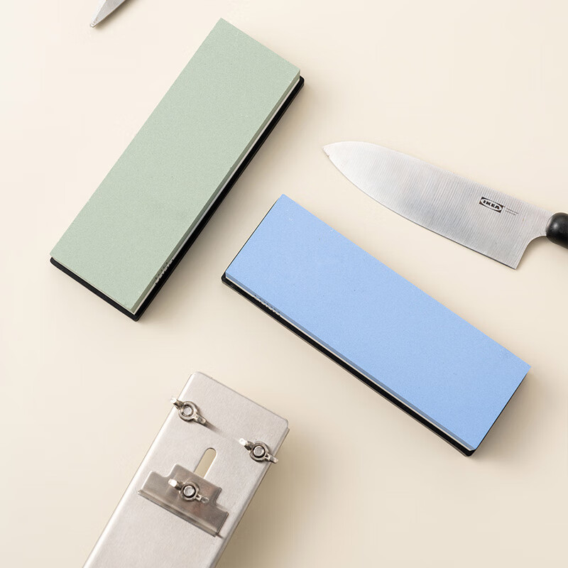 Initial idea of whetstone and polishing stone, old-fashioned household commercial white jade corundum stone, double-sided, non-damaging knife, kitchen gadget, 1000/6000 mesh