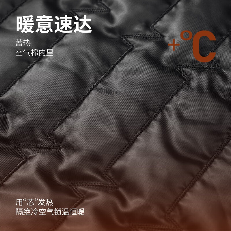 Dances with Wolves Level 4 Waterproof & Thickened Warm Stand Collar Easy Care Men's Executive Jacket 001 Black L