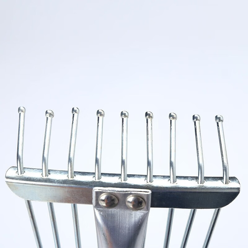 Mandelai rake grass rake garden stainless steel 15-tooth rake retractable rake farm tool rake tool rake grass rake