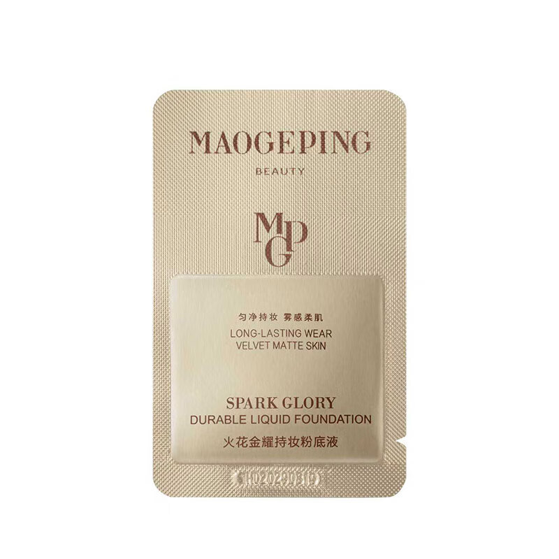 Mao Geping spark gold Yao long-lasting makeup liquid foundation 701 white color 1ml trial New Year gift for girlfriend