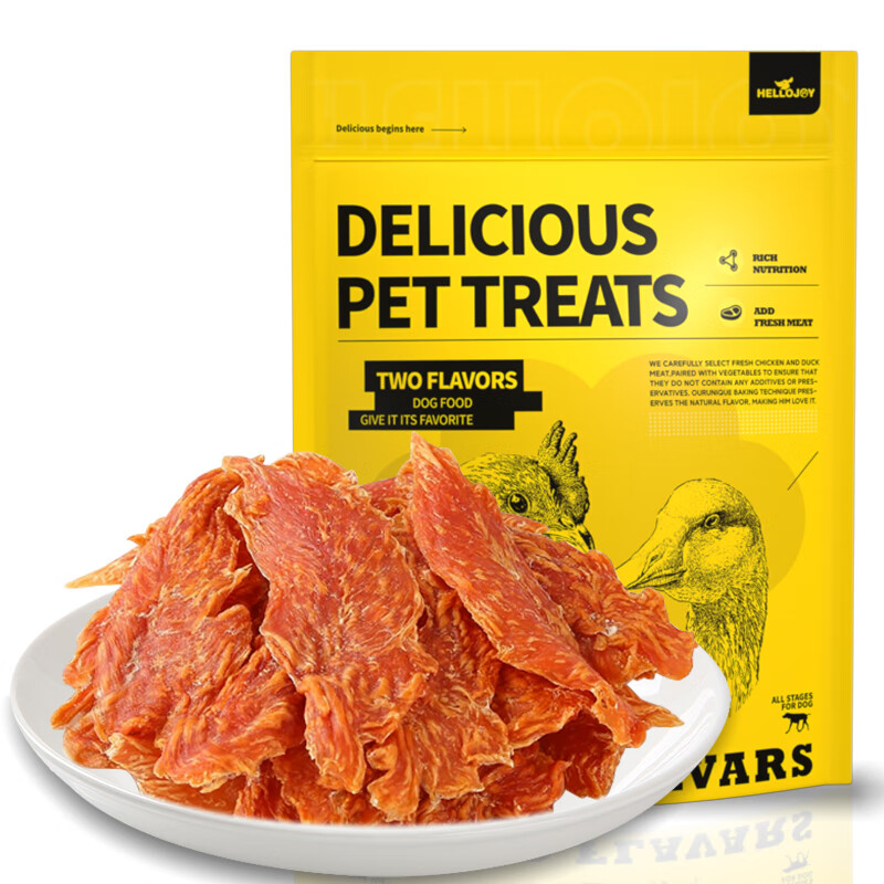 HELLOJOY Dog Snacks Chicken Jerky Teddy Golden Retriever Puppies Teeth Training Reward Classic Chicken Breast 360g