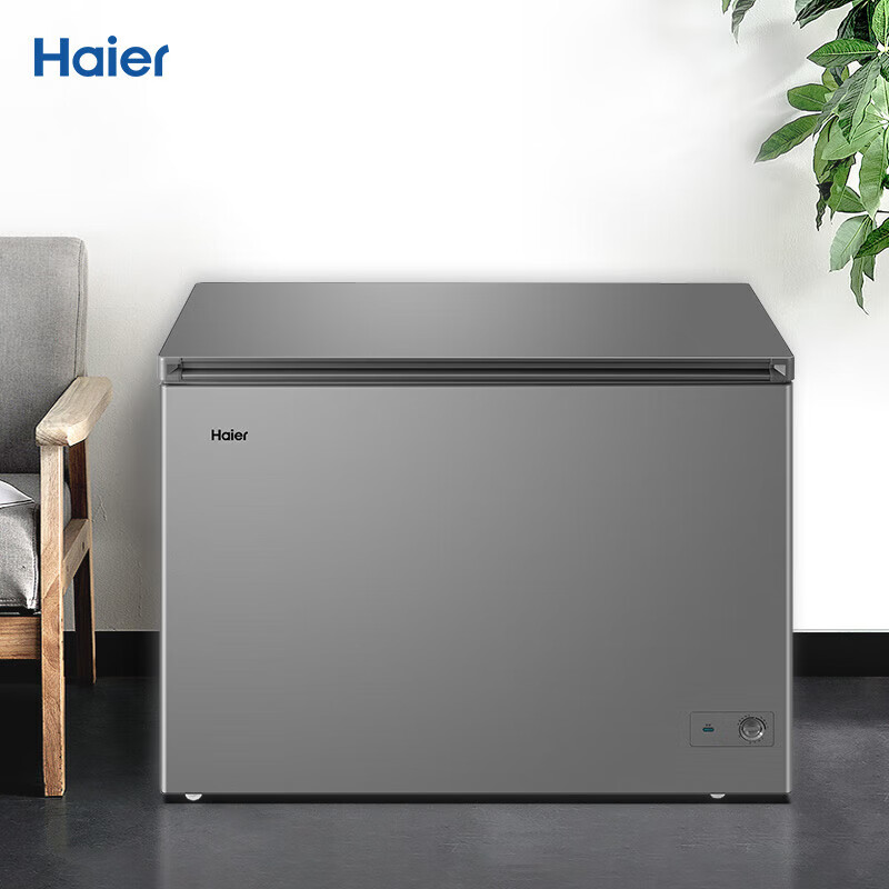 Haier freezer does not need frequent defrosting, large capacity 300 liters, new level of energy efficiency, full freezing and refrigeration conversion, dual-purpose cryogenic quick freezing single door refrigerator, small freezer, single temperature and energy saving, 200 liters, minus 30 degrees + no defrosting + double antibacterial
