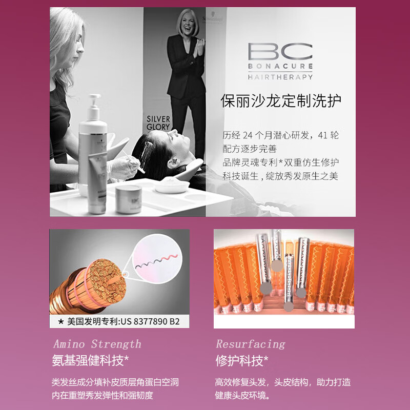 Schwarzkopf professional BC polyflor color protection and color locking shampoo after dyeing, color fixation, repair, moisturizing, refreshing and fluffy after dyeing 250ml