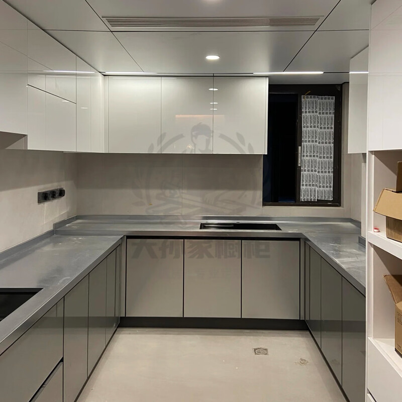 Ling Yuxun Shanghai stainless steel countertop custom kitchen integrated cabinet custom home 304 stainless steel cabinet integrated cabinet 304 stainless steel integrated wall cabinet cabinet body + cabinet door