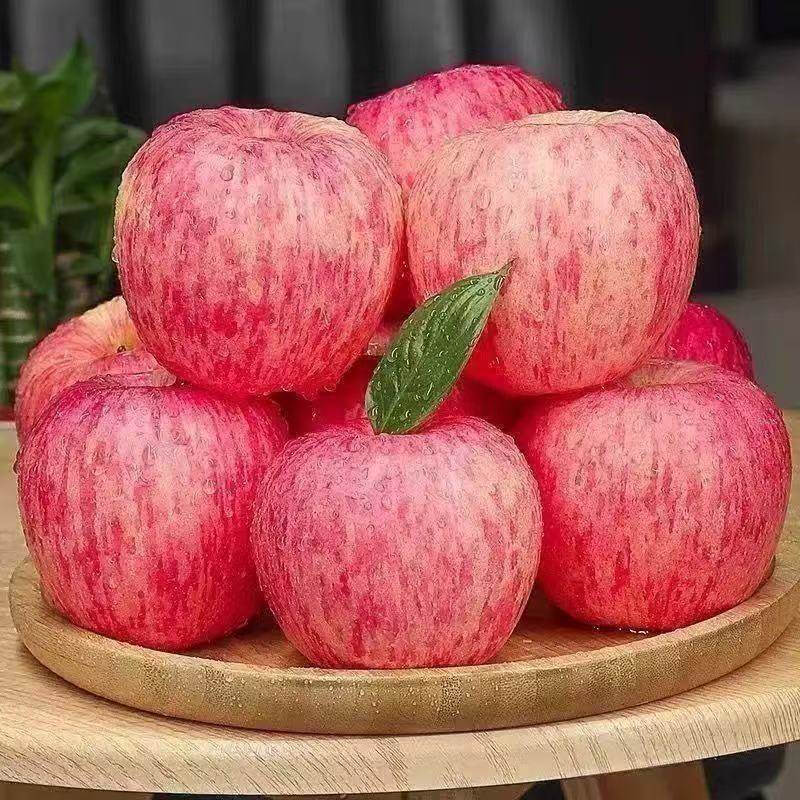 Shandong Yantai Red Fuji Apple, crispy and sweet rock candy heart, fresh whole box fresh gift box, seasonal, 9 catties package, the most cost-effective, net weight 8.5 catties, export-grade fruit, super sweet