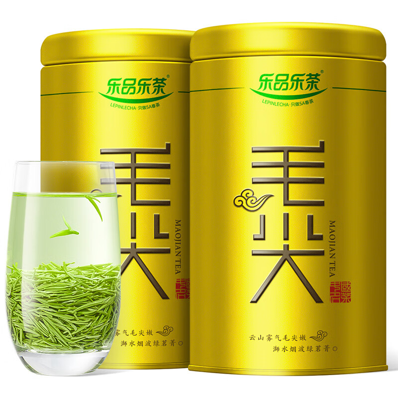 Lepinle Tea Premium Maojian Green Tea 2025 New Tea Mingqian Premium Self-Drink Tea Gift Box 250g Gold Can Gift Bag