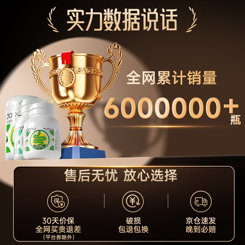 DOBO Plant Enzyme Cleanses the Intestine, Eliminates Constipation, Loses Weight, Prune Herbal Puff Tablets, Enhanced Edition, Intestinal Enjoyment, 80 Tablets*2 Bottles