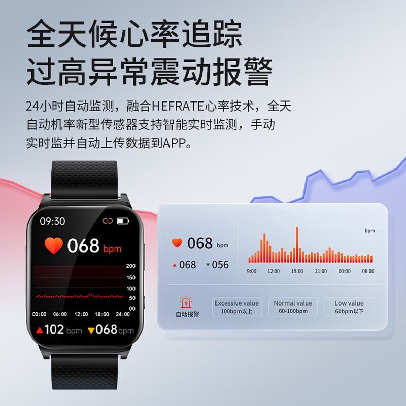 ATQ Smart Monitoring Blood Pressure Bracelet Smart Watch Health Monitoring Body Temperature Blood Oxygen Heart Pulse Non-Medical Elderly Exercise Heart Rate Bracelet for Elderly Parents