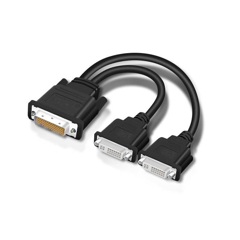 DMS59-pin to dual VGA female adapter cable, one-to-two same-screen dual-display HD cable, 0.25 meters JN-IVD504