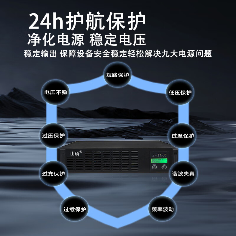 Shanshuo DC DC48 to AC AC220V rack-mounted communication room inverter 3KVA pure sine wave inverter power supply H1K-48V 1000VA800W