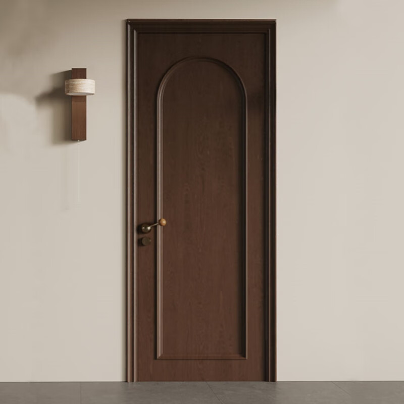 Solid wood door, bedroom door, all solid wood composite painted door, mid-century style set door, room door, interior door, high-end wooden door, solid wood composite painted door A