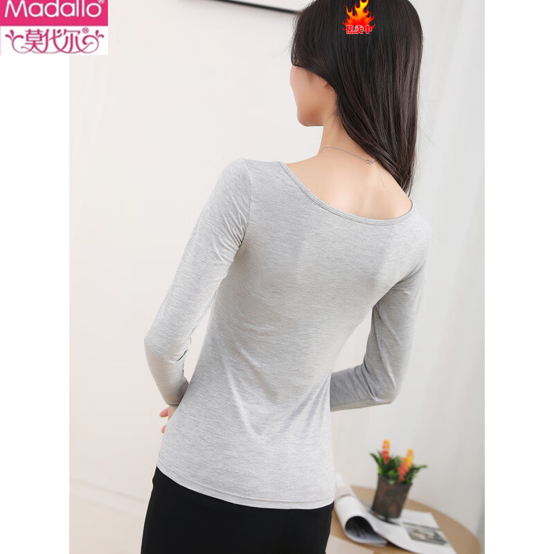 Modal bottoming shirt for women in summer and autumn, thin style, slim round neck, autumn coat, long-sleeved T-shirt top, black women's autumn white T, black S (79-90 pounds)