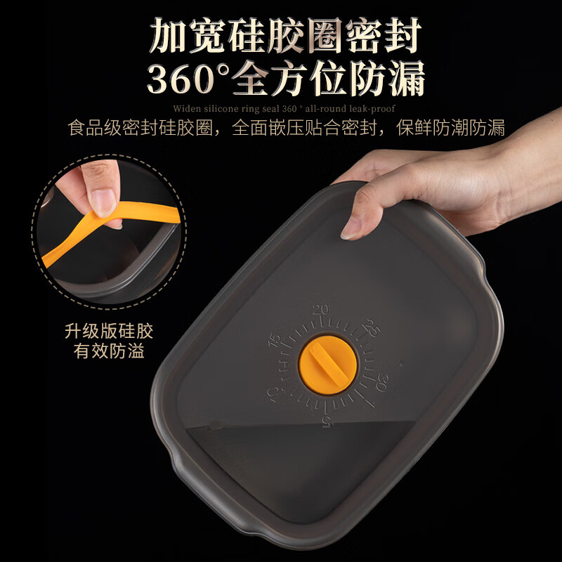 Labton 316L stainless steel crisper refrigerator storage box outdoor picnic fruit box lunch box sealed moisture-proof crisper high style three-piece set carefully selected 316L stainless steel